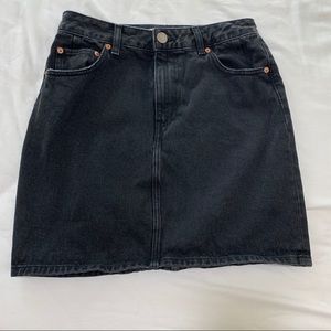 NWOT ASOS Black high-waisted denim skirt